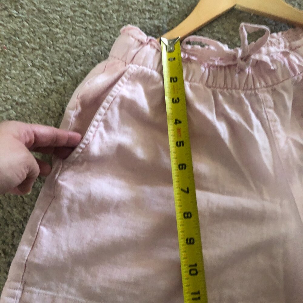 GAP linen blend shorts Size XS petal pink midrise pockets drawstring preppy - Picture 11 of 13